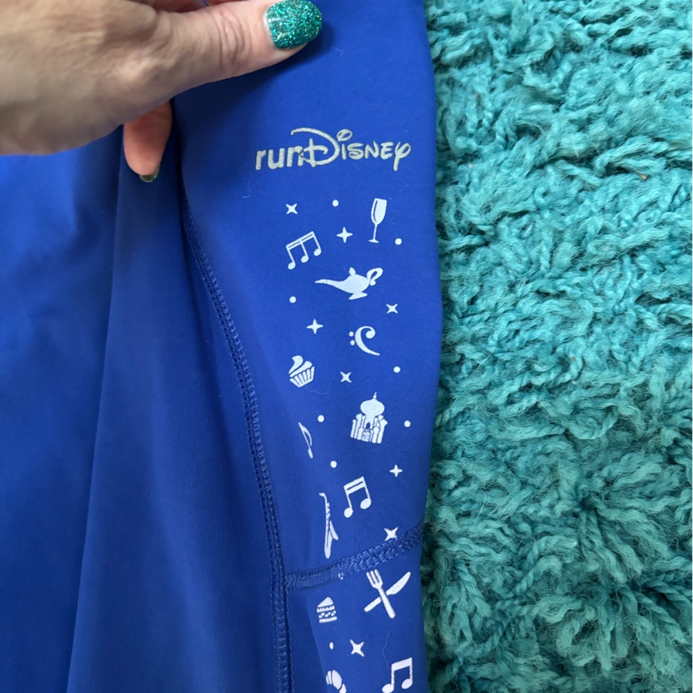 Disney Royal Blue wine and dine race marathon Leggings